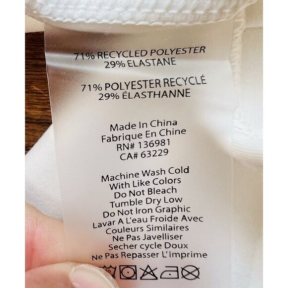 Spiritual Gangster Kaci Asymmetric Active Dress Small White Biker Shorts NWT - Picture 13 of 13